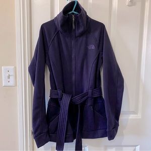 NWOT The North Face Purple Zip Jacket with Belt XS